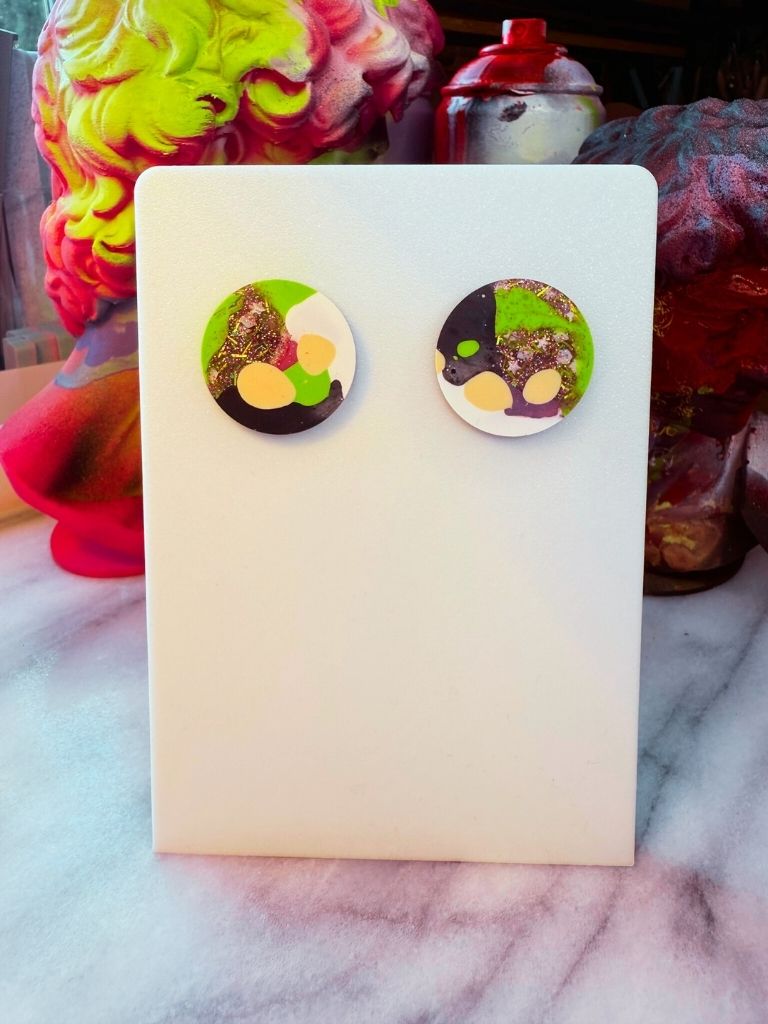 Chartreuse Party Mega Studs