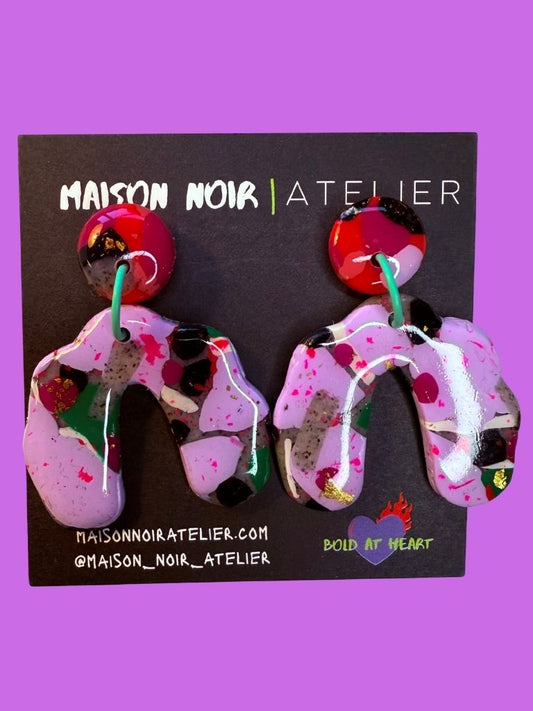 Neon Magenta Frequency Dangles