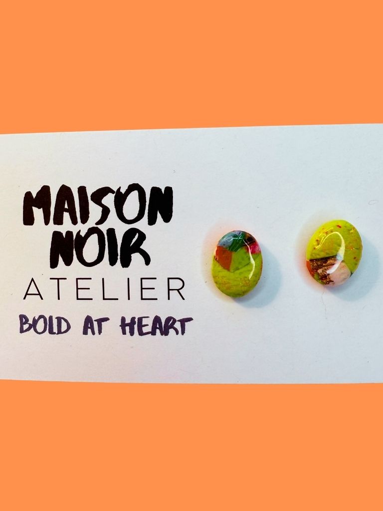 Color Pop Oval Studs