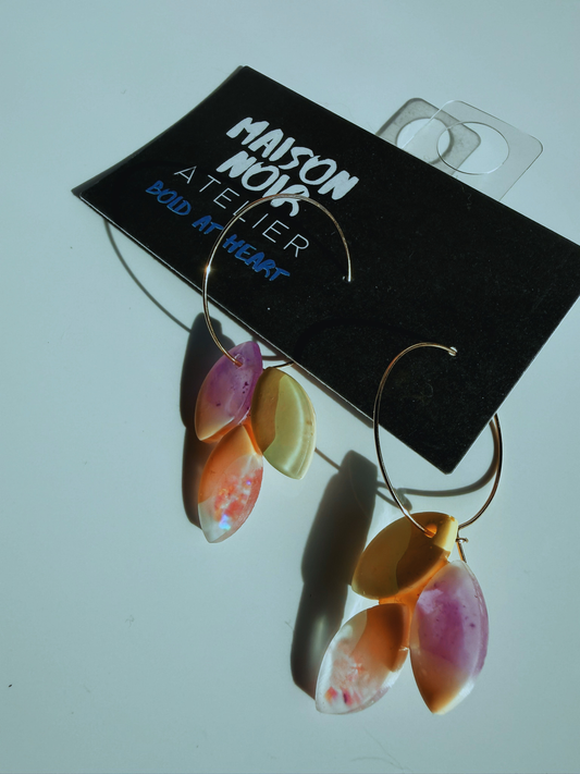 Pastel Bloom Hoops