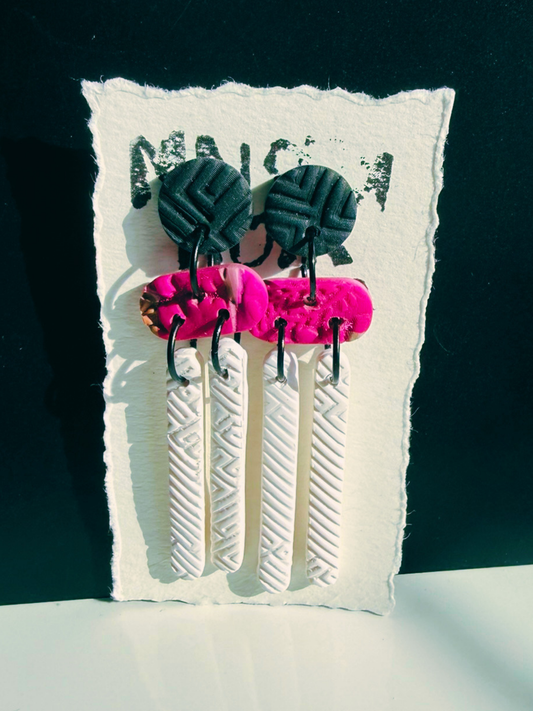 Springtime Noir Dangles