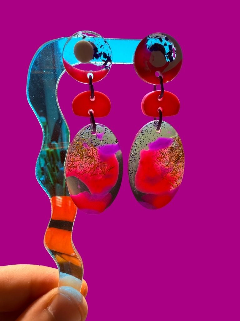 Pink Colorfall Dangles