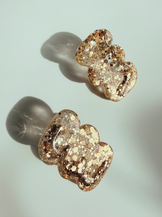 Liquid Bronze Abstract Studs