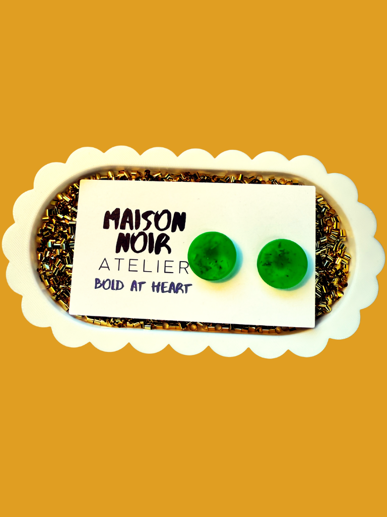 Neon Green Pop Studs