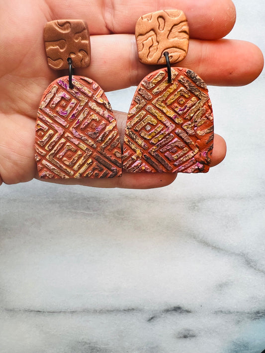 Abstract Artifact - Arch + Copper Layered Drops