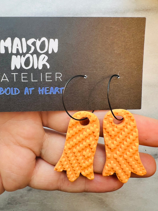 Tangerine Bloom - Tulip Hoop Drops