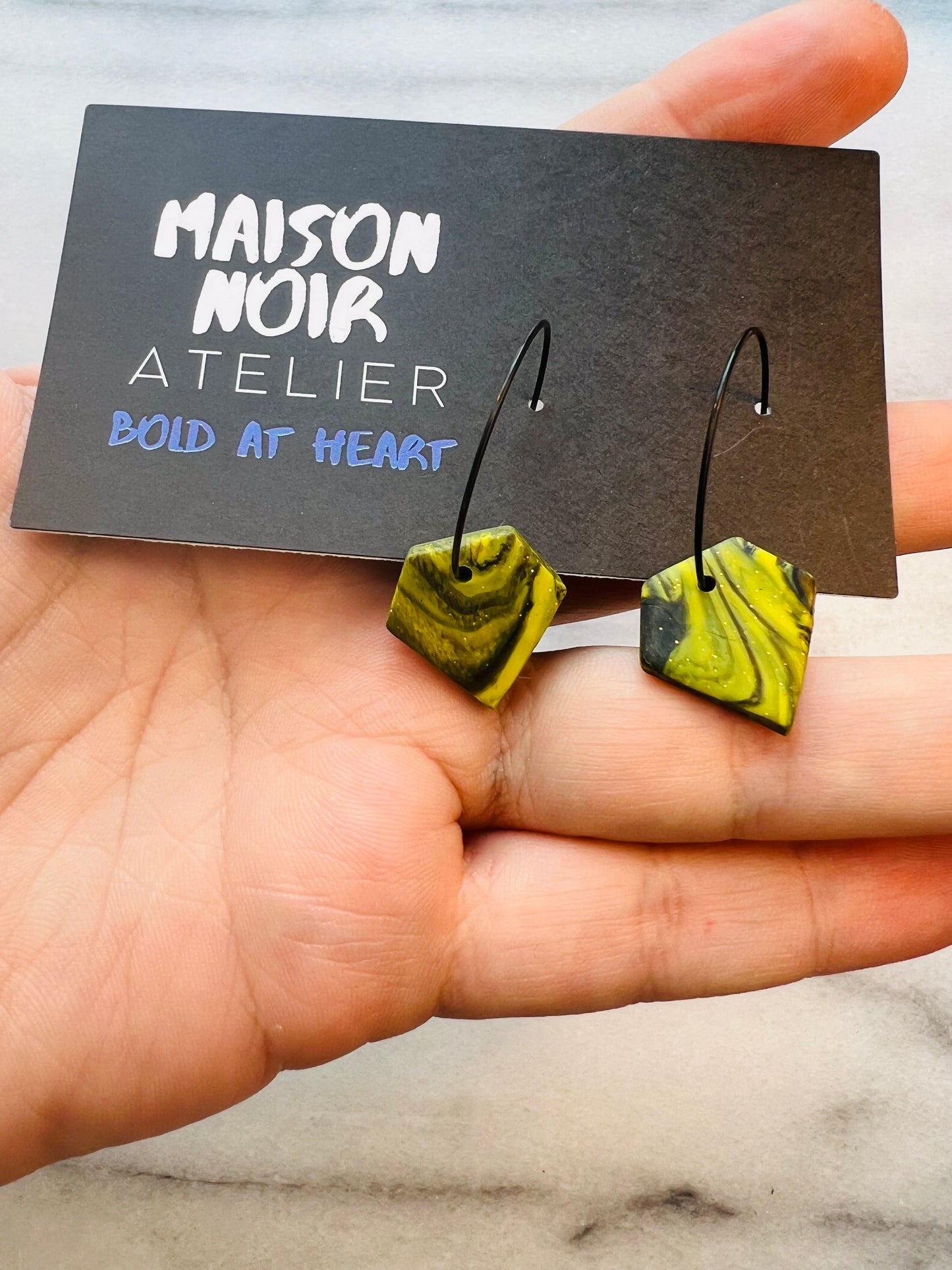 Moody Emerald Diamond Hoops