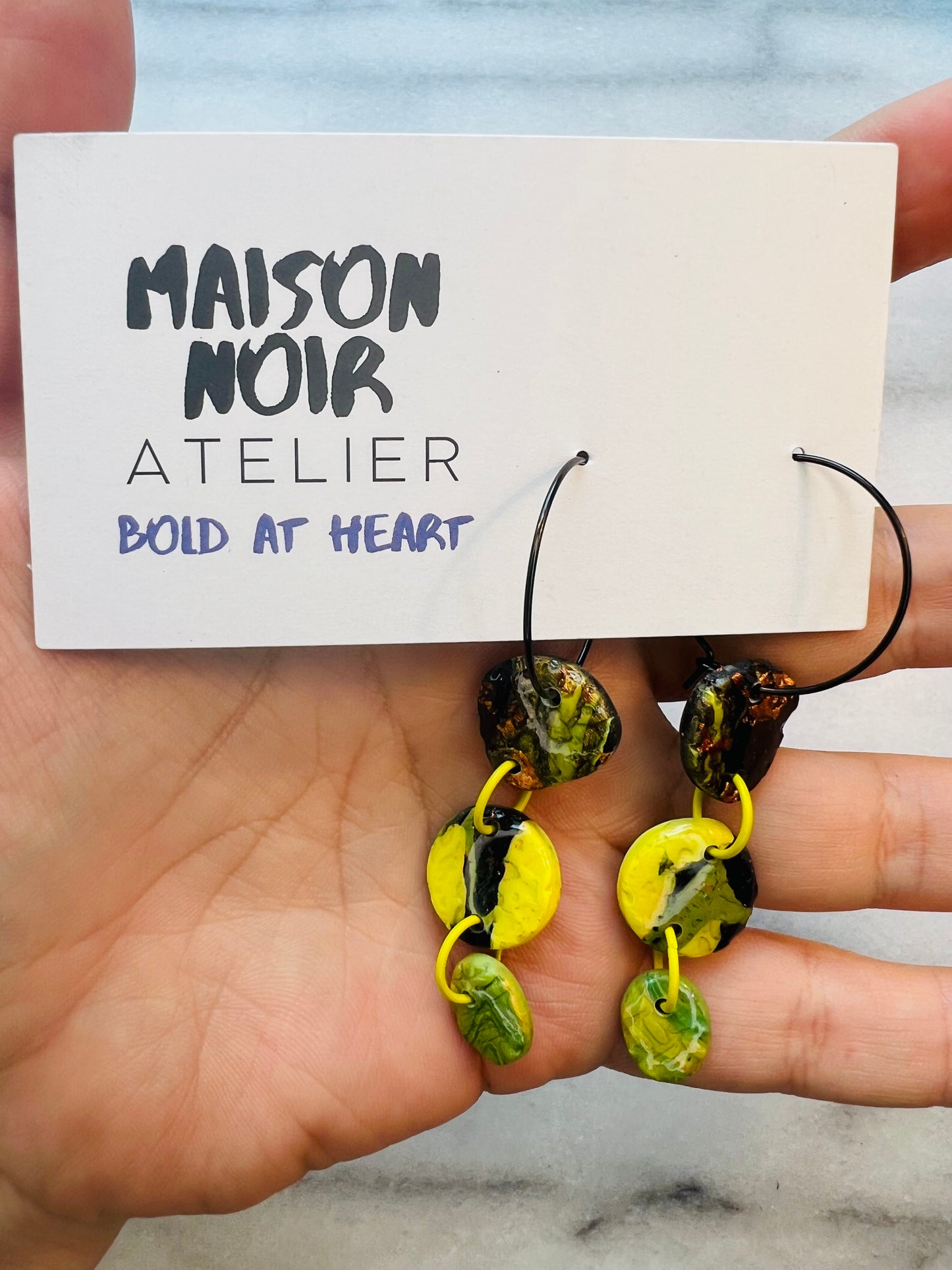 Electric Verdigris - Drop Hoops