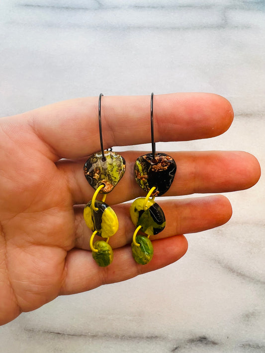 Electric Verdigris - Drop Hoops