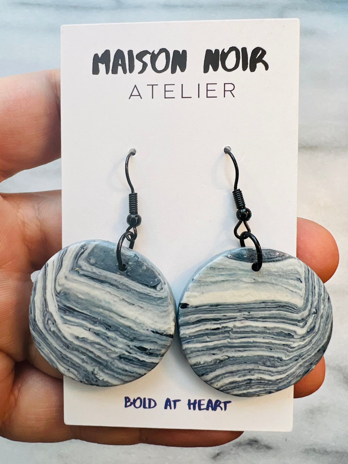 Ocean Stone - Large Marbled Discs