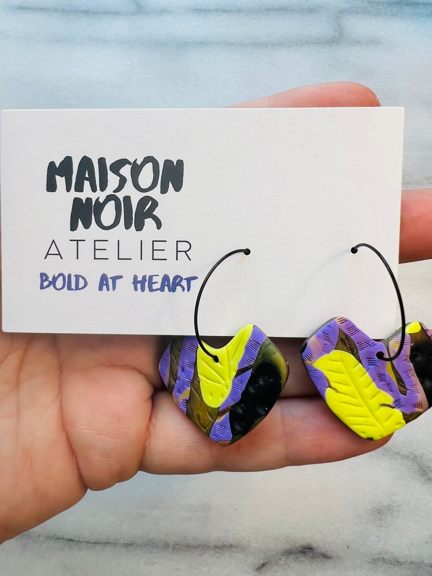 Graphic Flora - Organic Heart Hoops