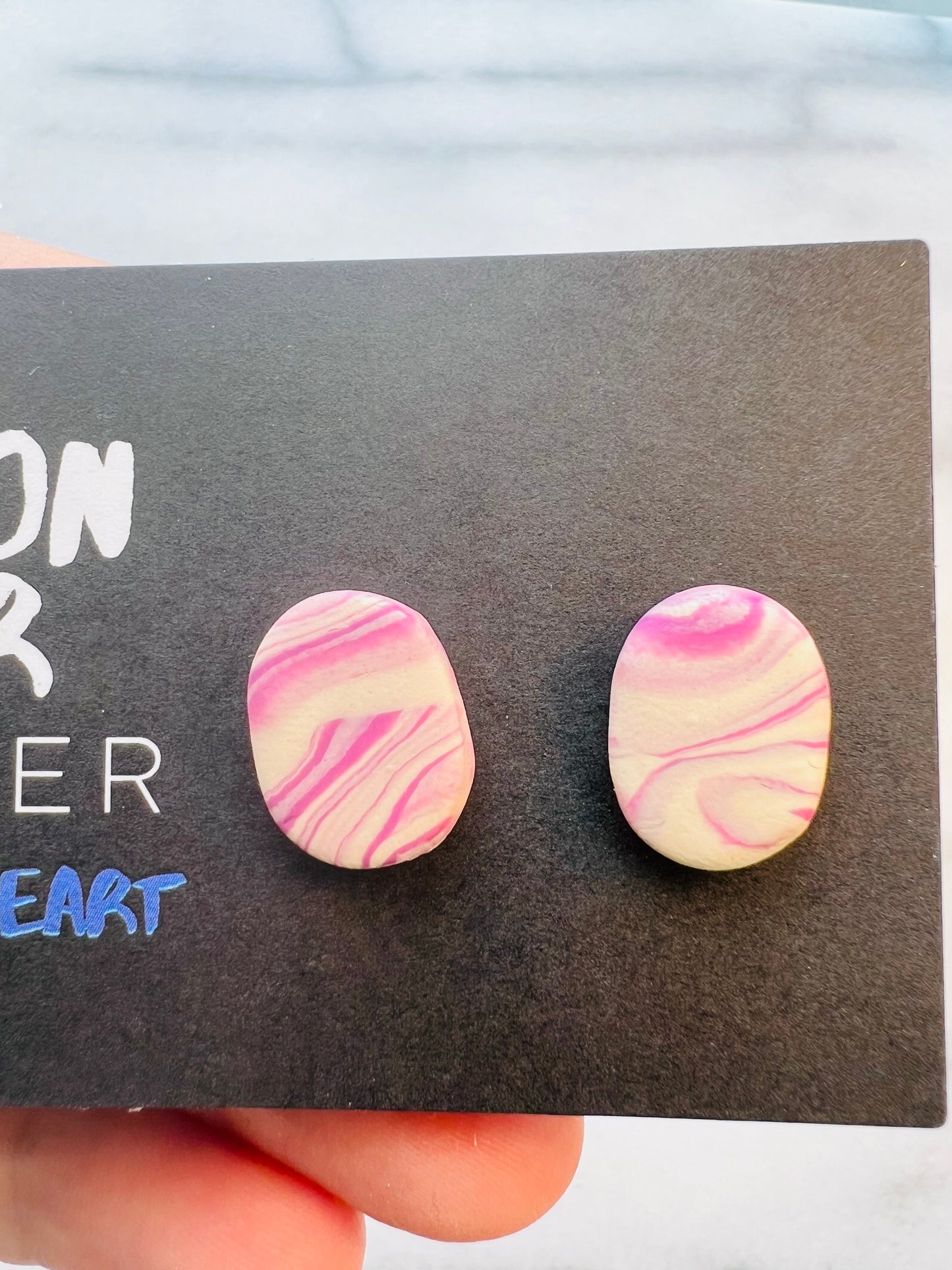 Plum Latte Marbled Studs