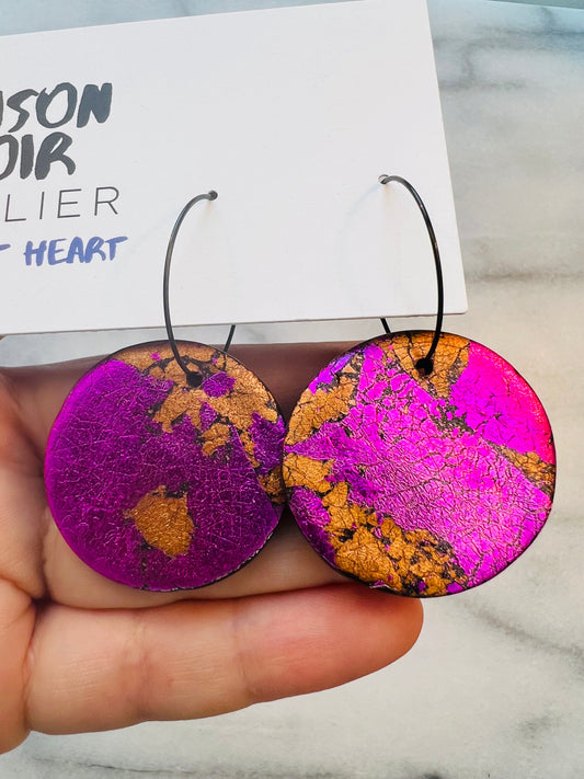 Fuchsia Flash - Glam Hoops