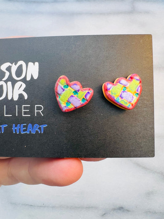 Woven Bloom - Basketweave Tulip Studs