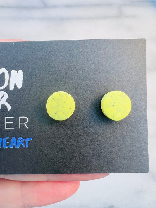 Pop Rocks - Chartreuse Granite Studs