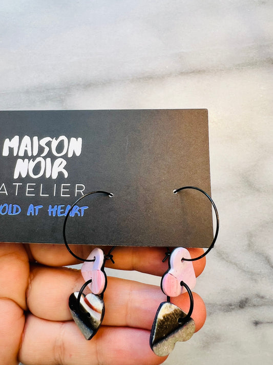 Stone Heart - Double Trouble Hoops