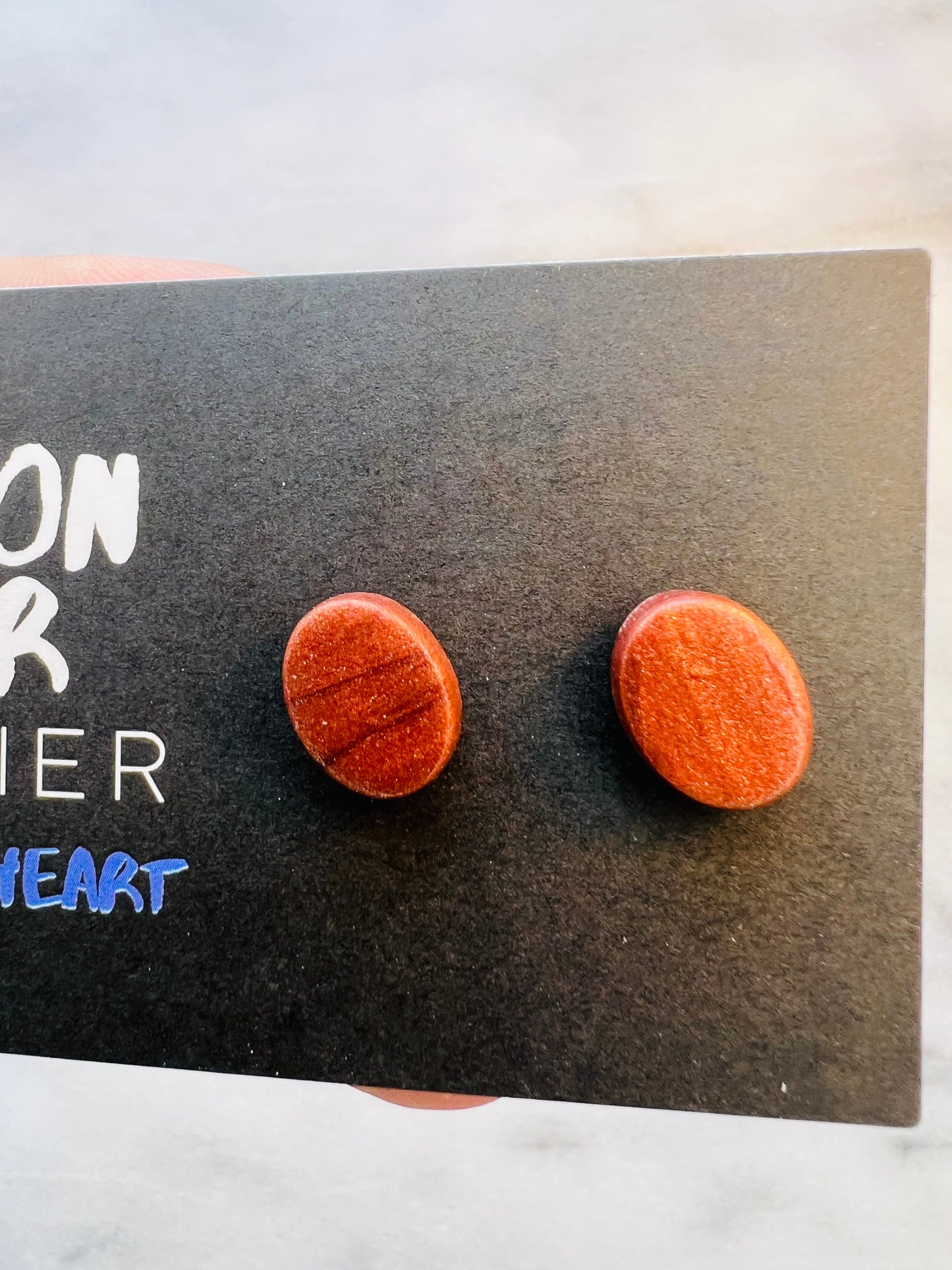 Burnished Copper Studs