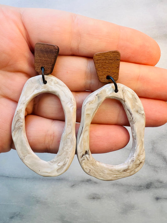 Element Loop - Organic Stud Hoops