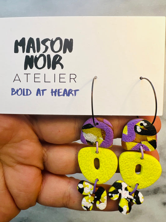 Electric Couture - Vibrant Hoops