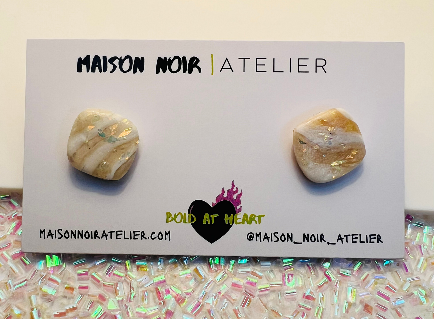 Opal Fire Shimmer Studs