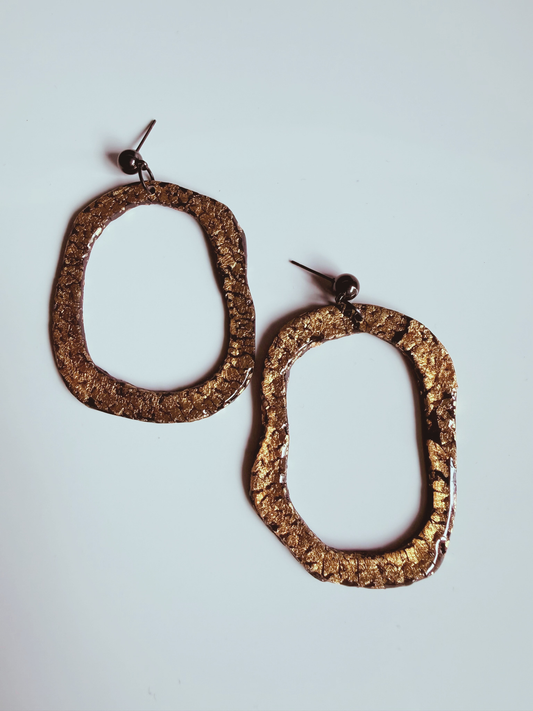 Liquid Gold Drop Hoops