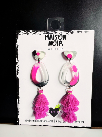 Swirl & Flutter Dangle Earrings