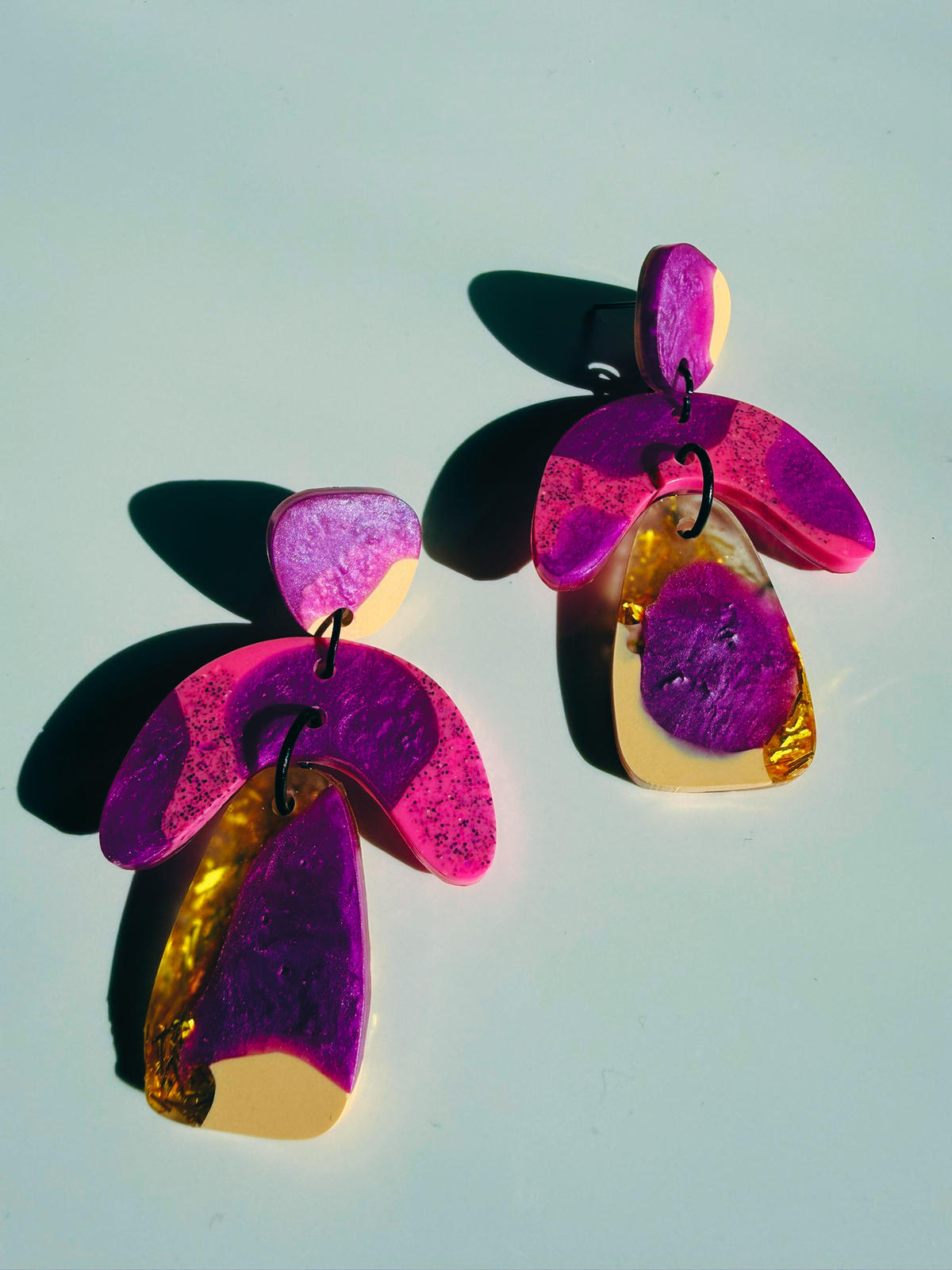 Plum Blush Organic Dangles