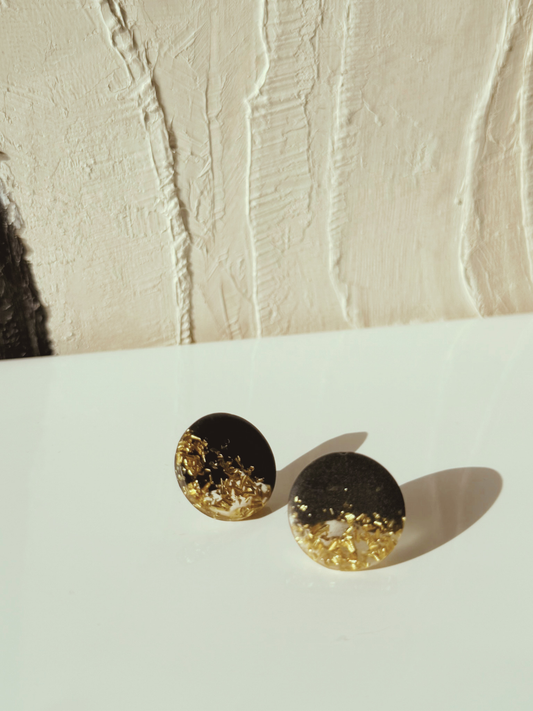 Black Gold Studs