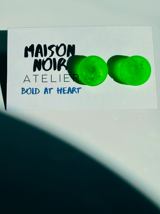 Neon Green Pop Studs