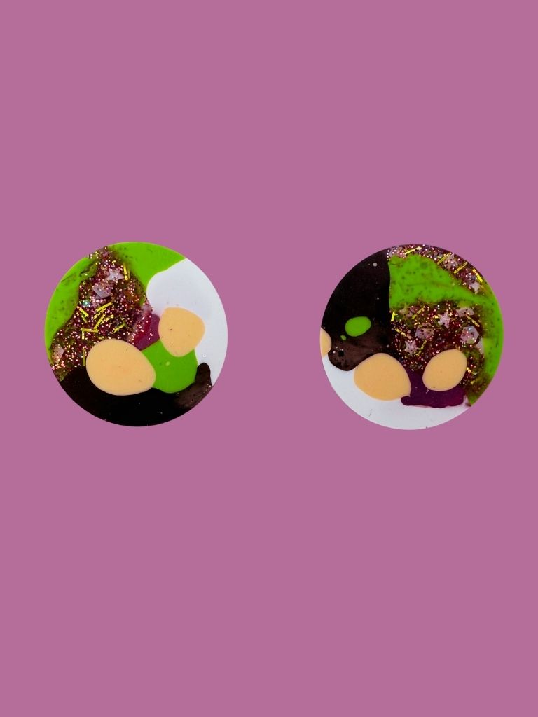 Chartreuse Party Mega Studs