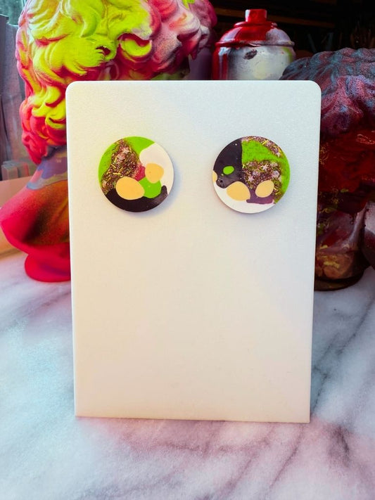 Chartreuse Party Mega Studs