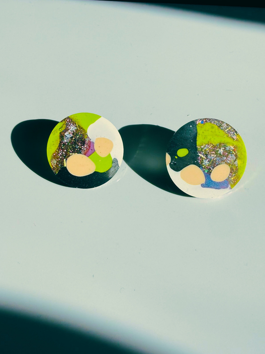 Chartreuse Party Mega Studs