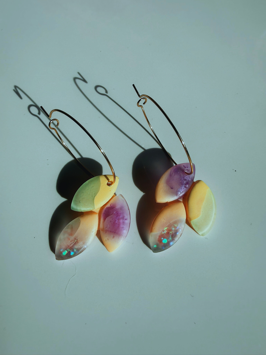Pastel Bloom Hoops