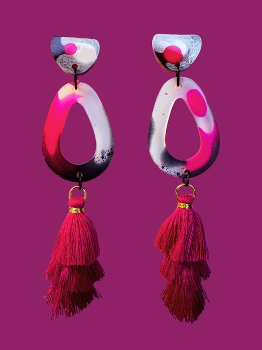 Swirl & Flutter Dangle Earrings