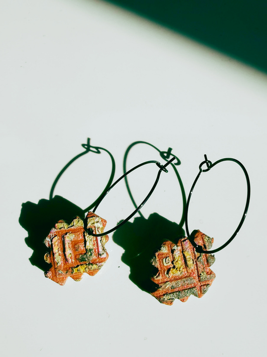 Abstract Artifact - Terracotta Hoops