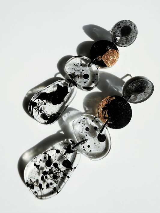 Smoke & Gilt Dangles