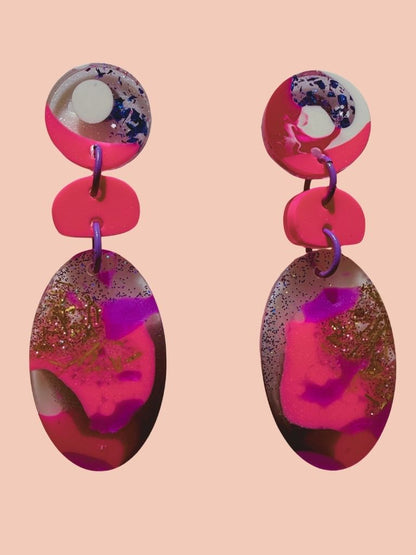 Pink Colorfall Dangles