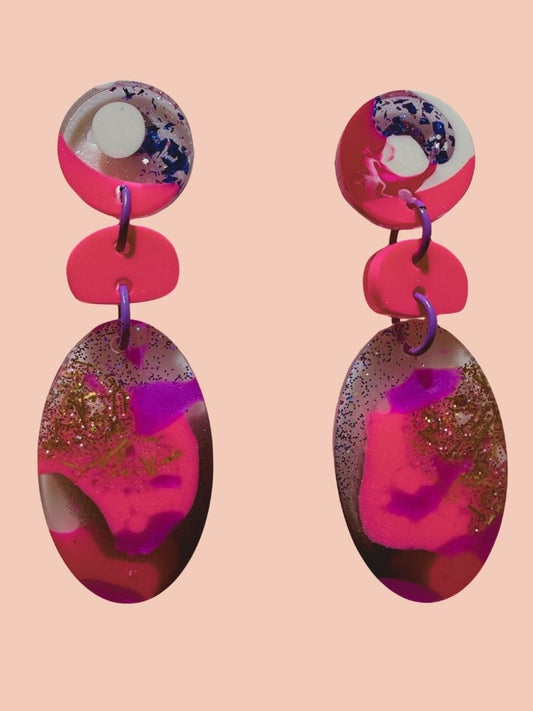 Pink Colorfall Dangles