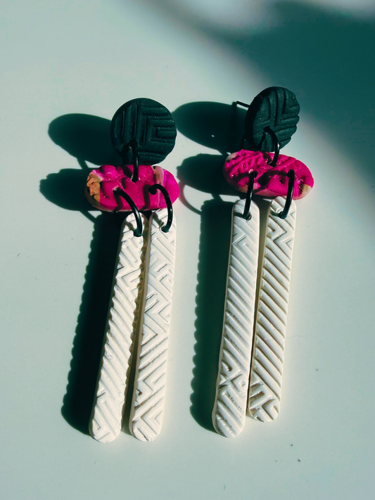 Springtime Noir Dangles