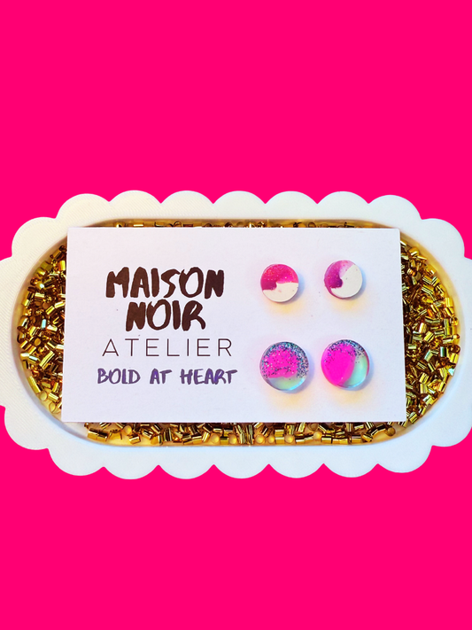 Hot Pink Micro + Mini Stud Pack