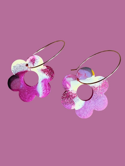 Amethyst Bloom Hoops