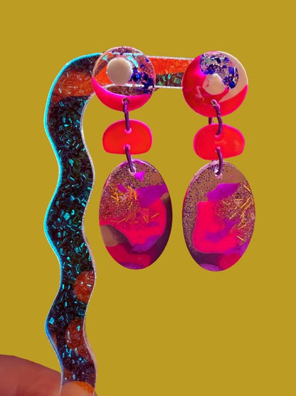 Pink Colorfall Dangles