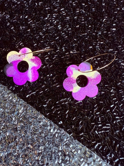 Amethyst Bloom Hoops