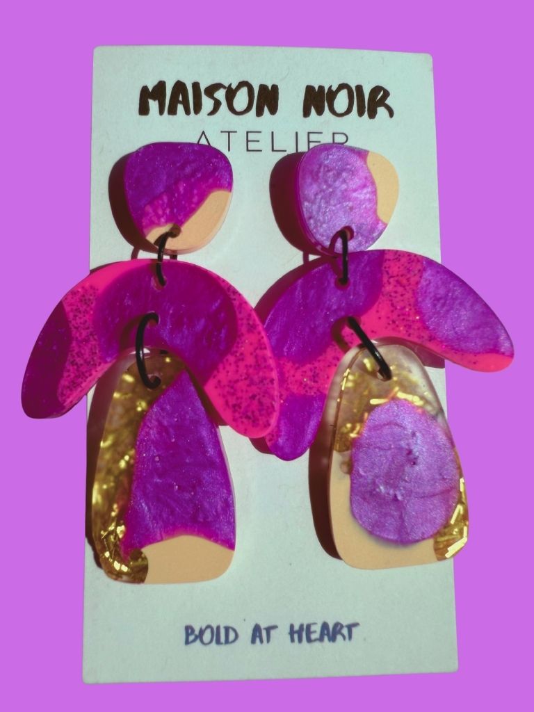 Plum Blush Organic Dangles