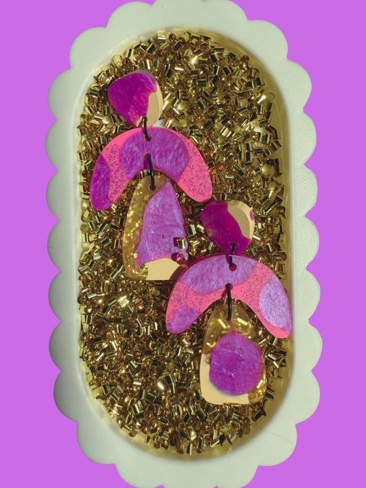 Plum Blush Organic Dangles