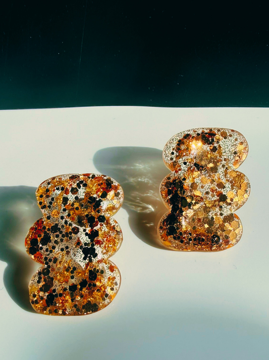 Liquid Bronze Abstract Studs