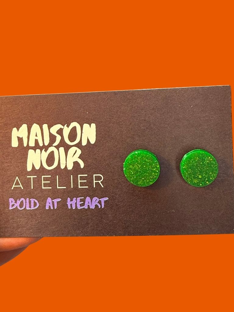 Gilded Green Studs