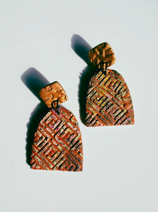 Abstract Artifact Copper Layered Drops