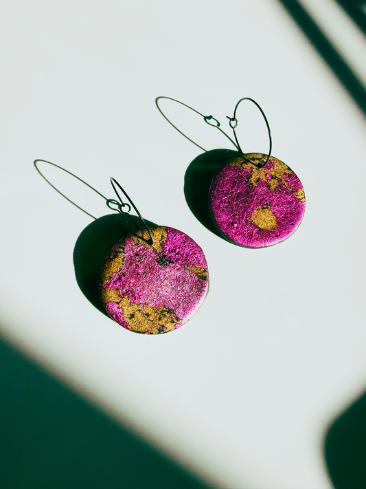 Fuchsia Flash Glam Hoops