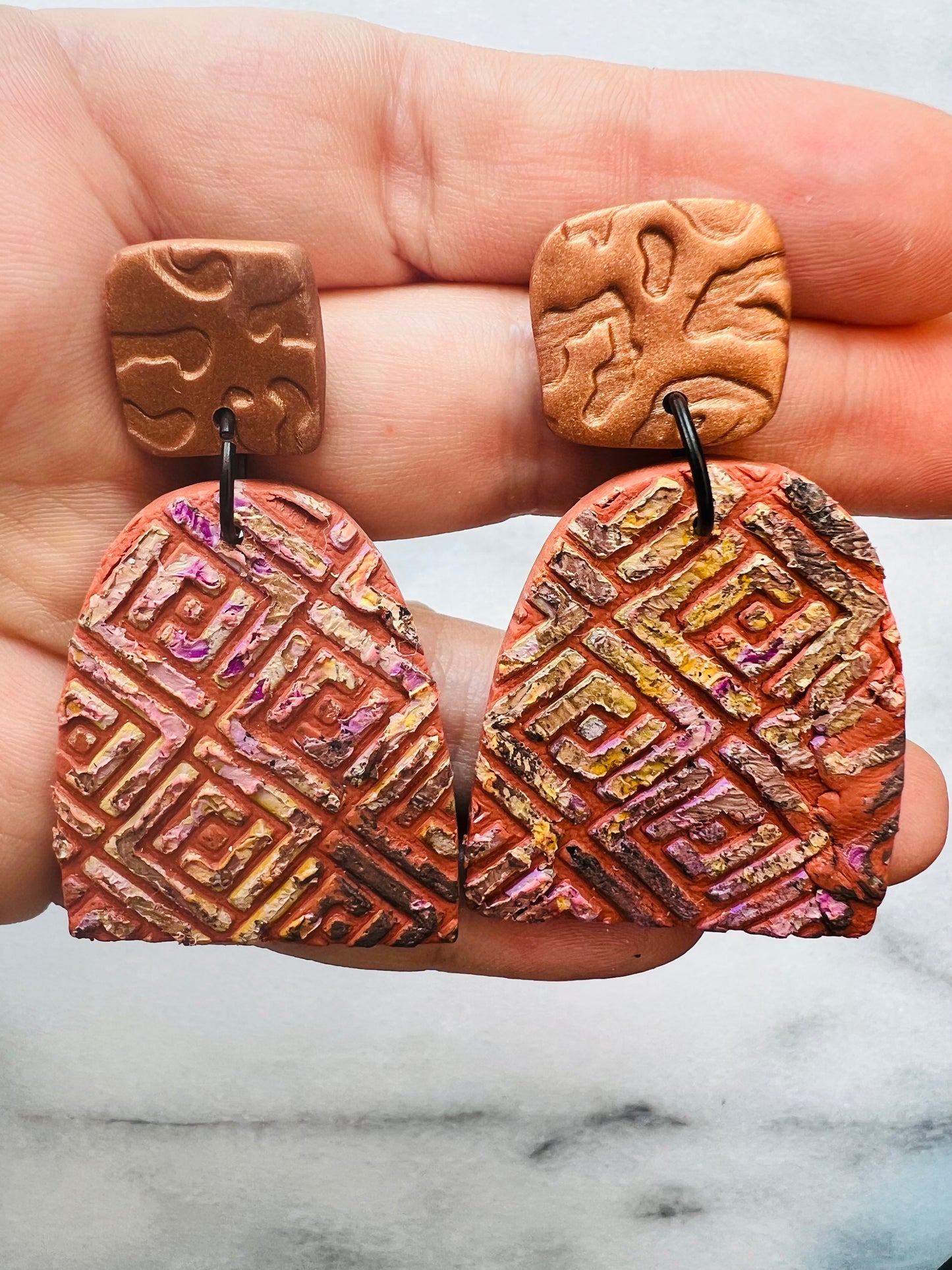 Abstract Artifact - Arch + Copper Layered Drops